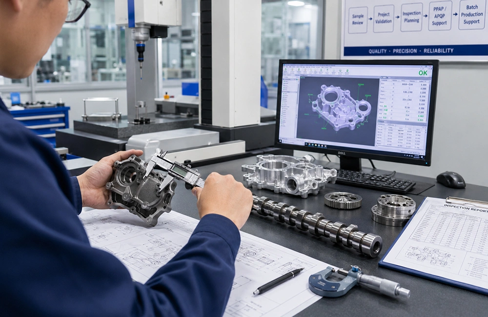 Engine parts manufacturing production lines for oil pumps camshafts and related components