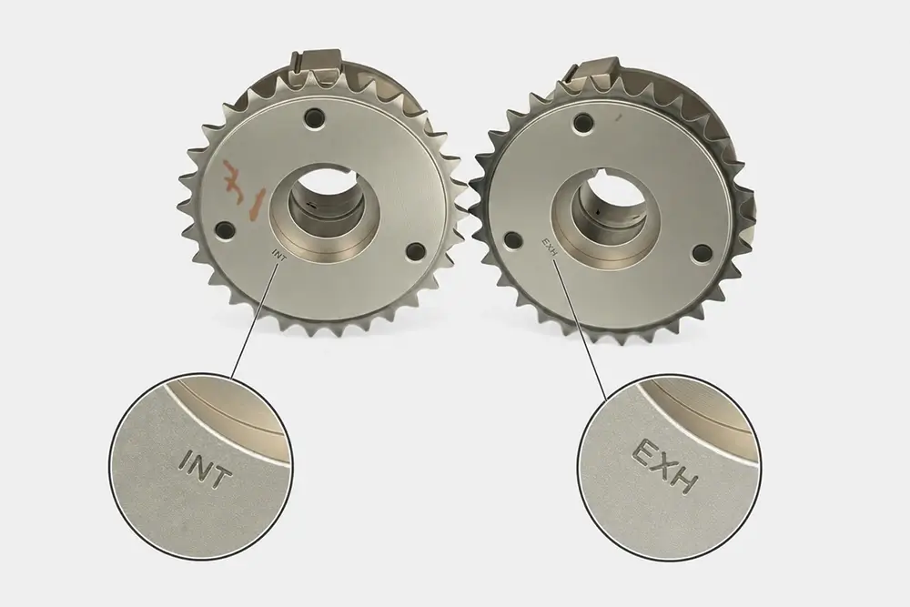 Camshaft Phaser Identification Guide: How to Avoid Wrong Intake, Exhaust or Adjuster Set Matching 5 Intake and exhaust camshaft phaser markings showing INT and EXH position identification for B2B sourcing
